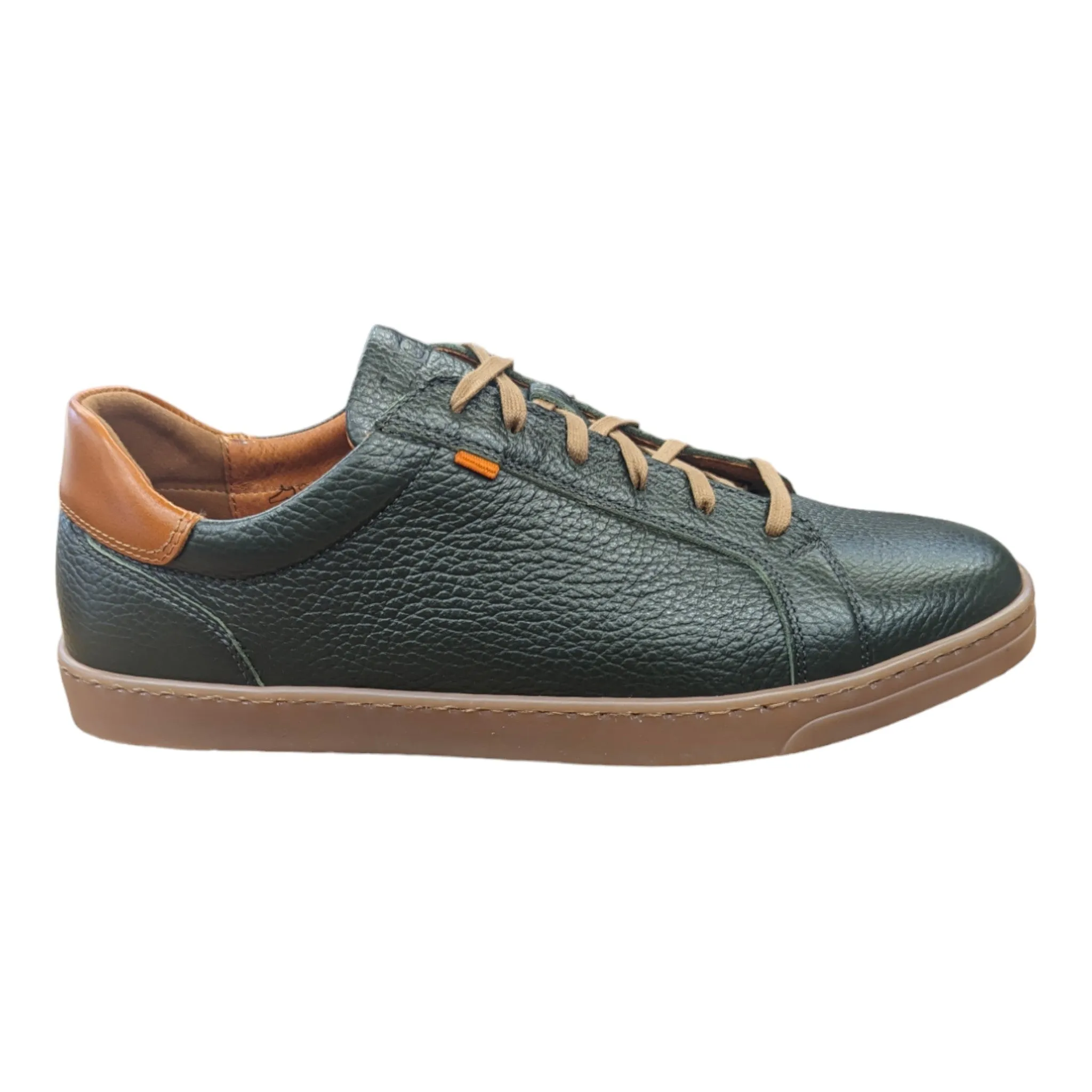 Lacuzzo Luxury Italian Leather Trainers 2964 Green