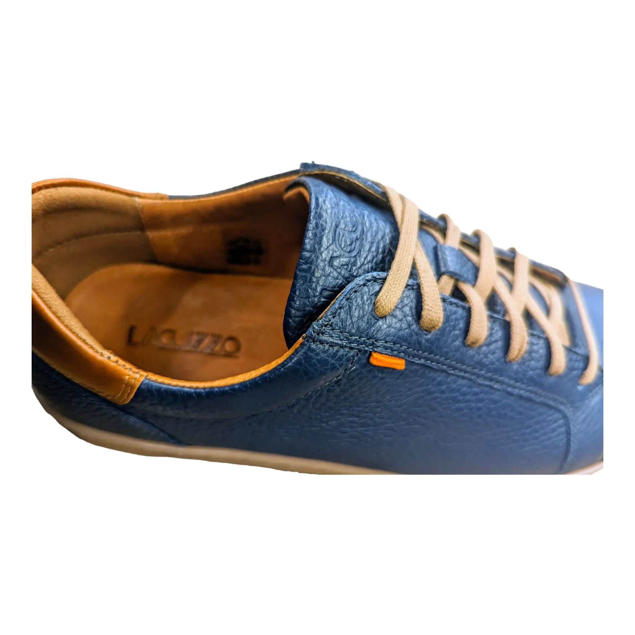 Lacuzzo Luxury Italian Leather Trainers 2964 Navy