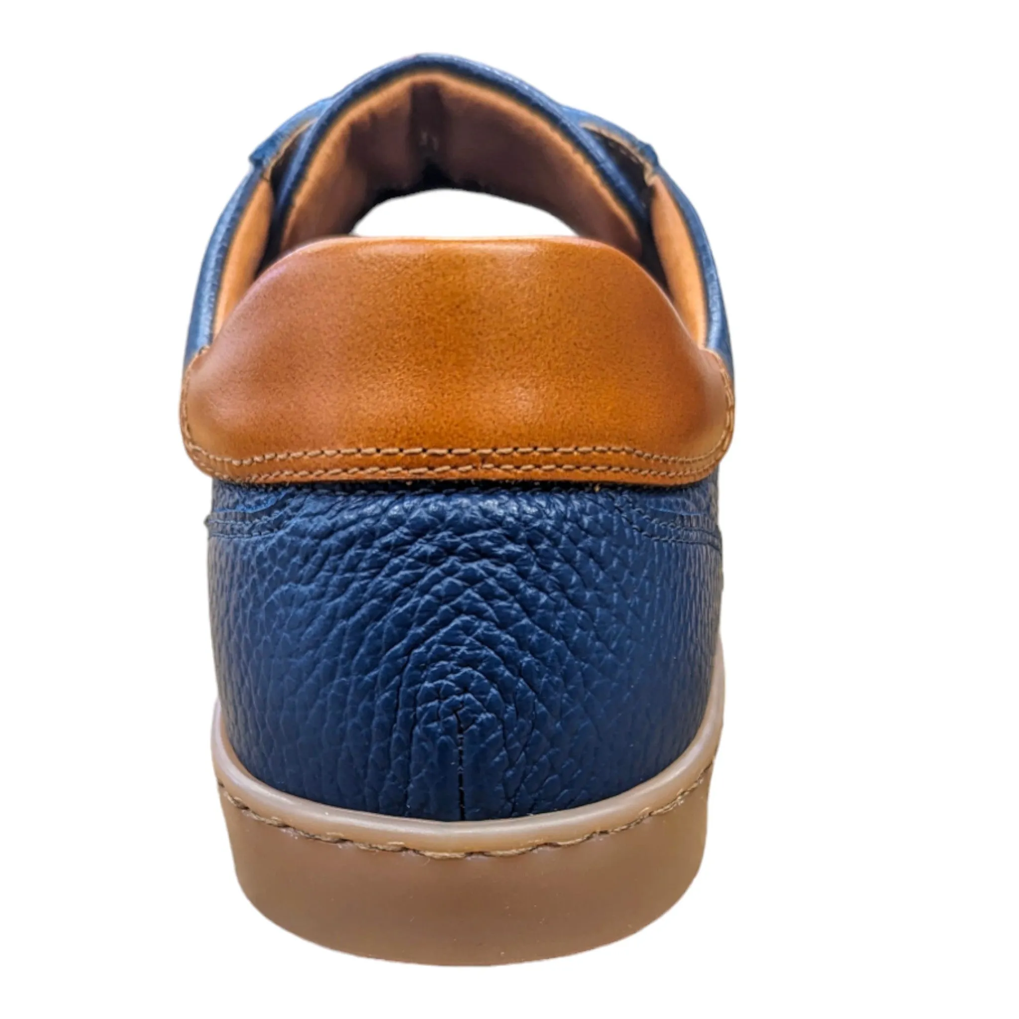 Lacuzzo Luxury Italian Leather Trainers 2964 Navy