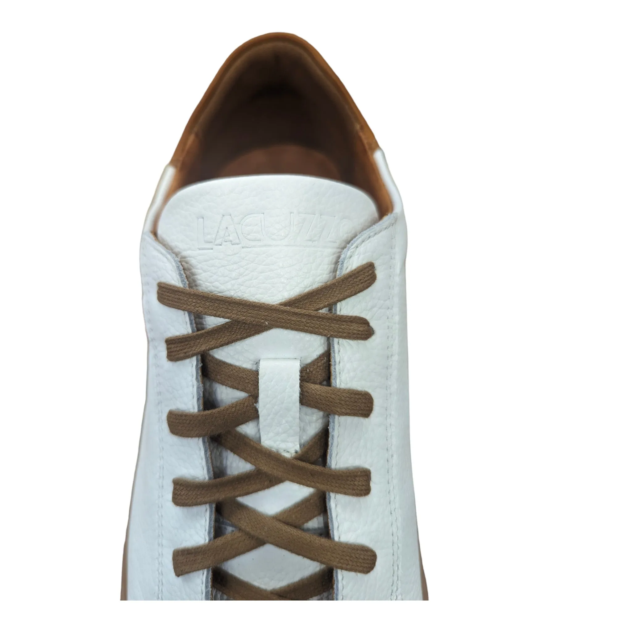 Lacuzzo Luxury Italian Leather Trainers 2964 White