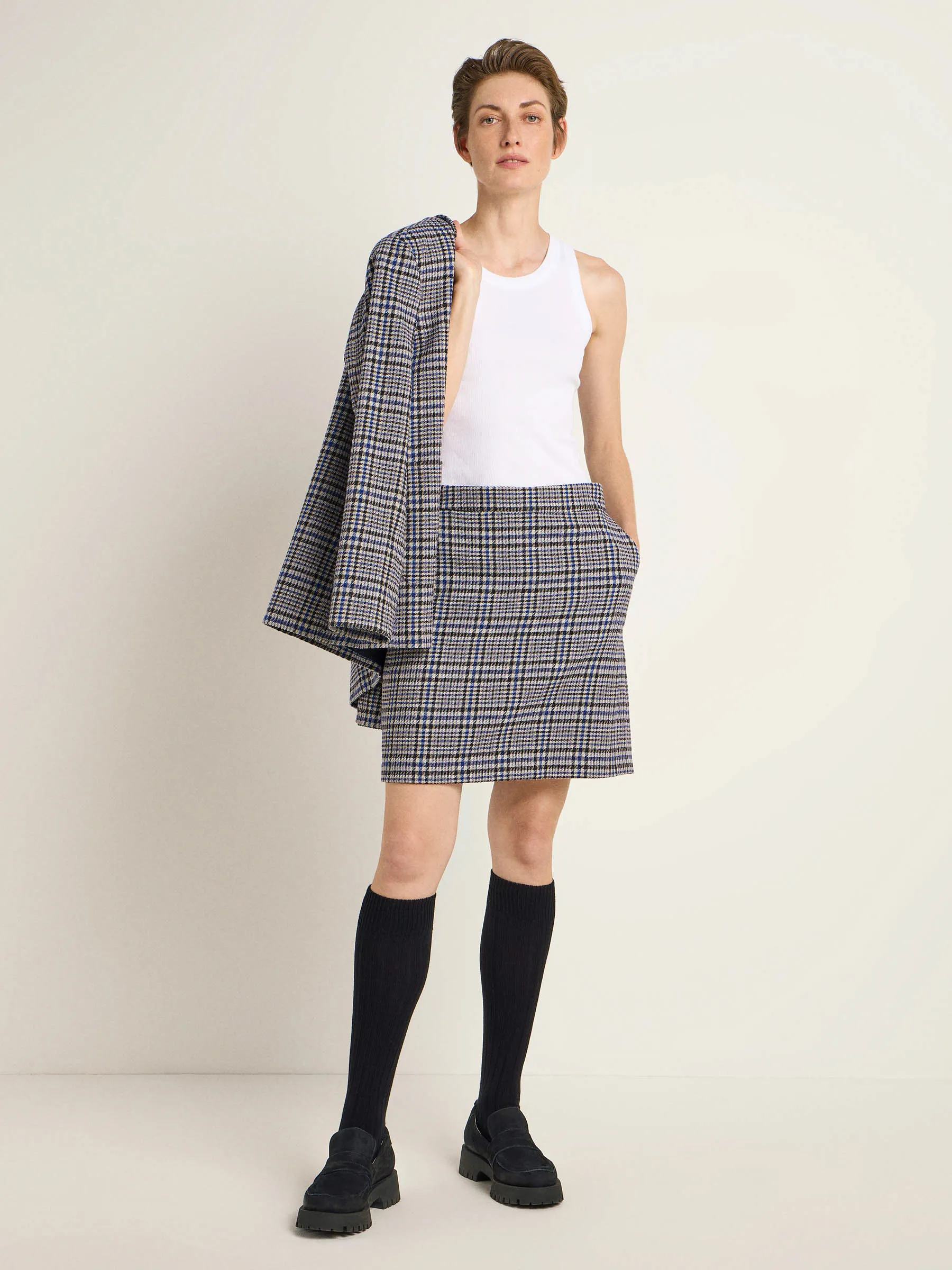 LANIUS Checked skirt