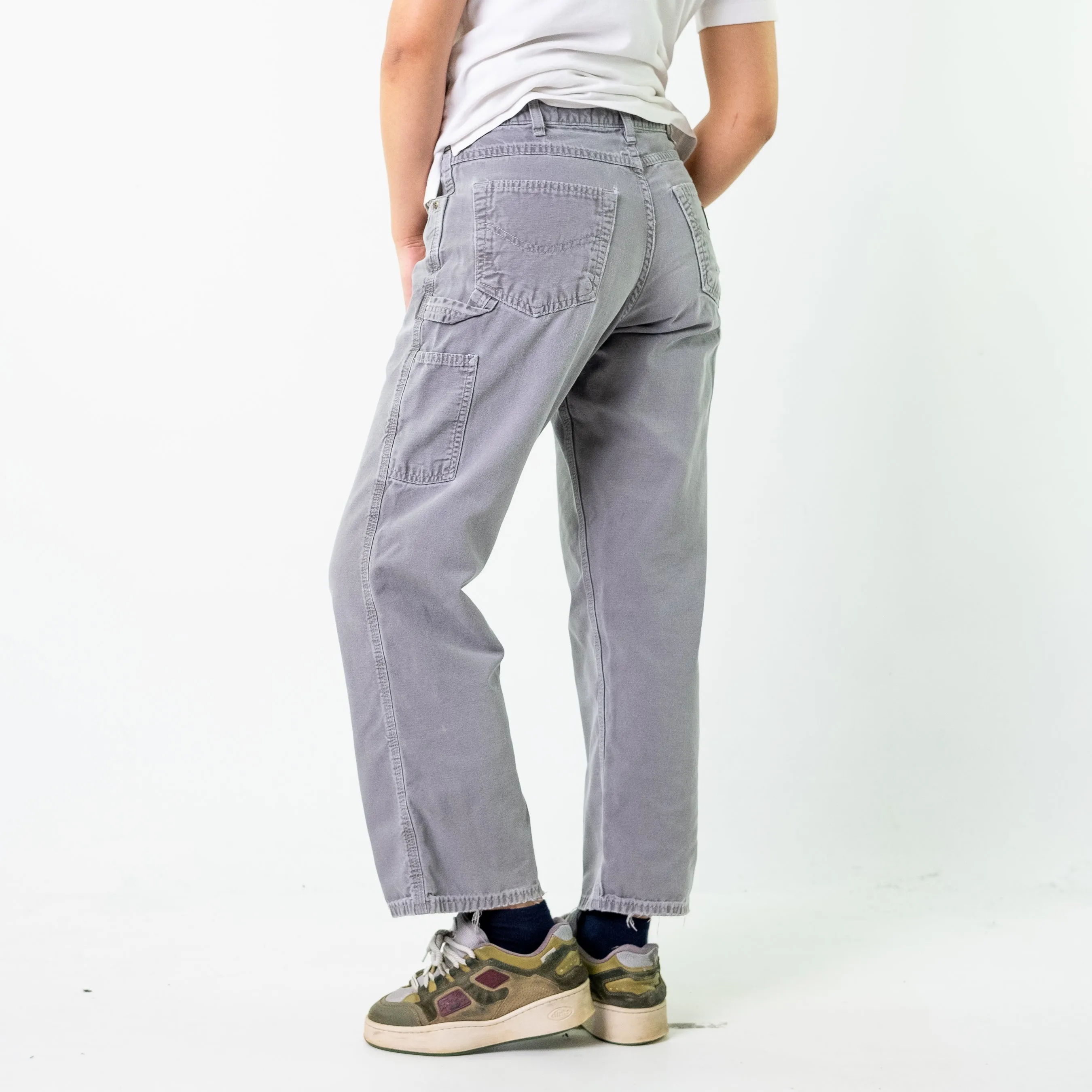 Light Grey 90s Carhartt  Cargo Skater Trousers Pants Jeans (32x30)