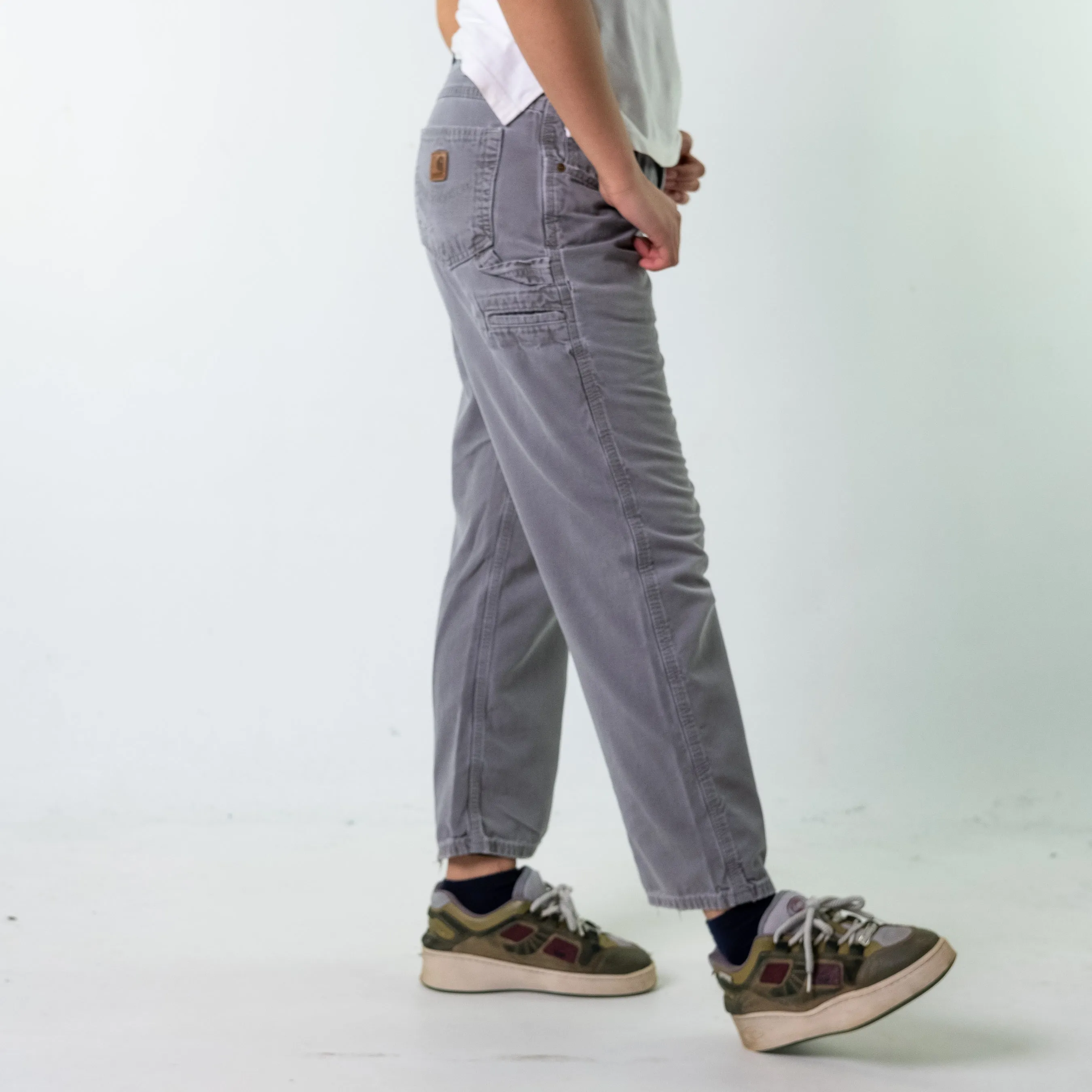 Light Grey 90s Carhartt  Cargo Skater Trousers Pants Jeans (32x30)