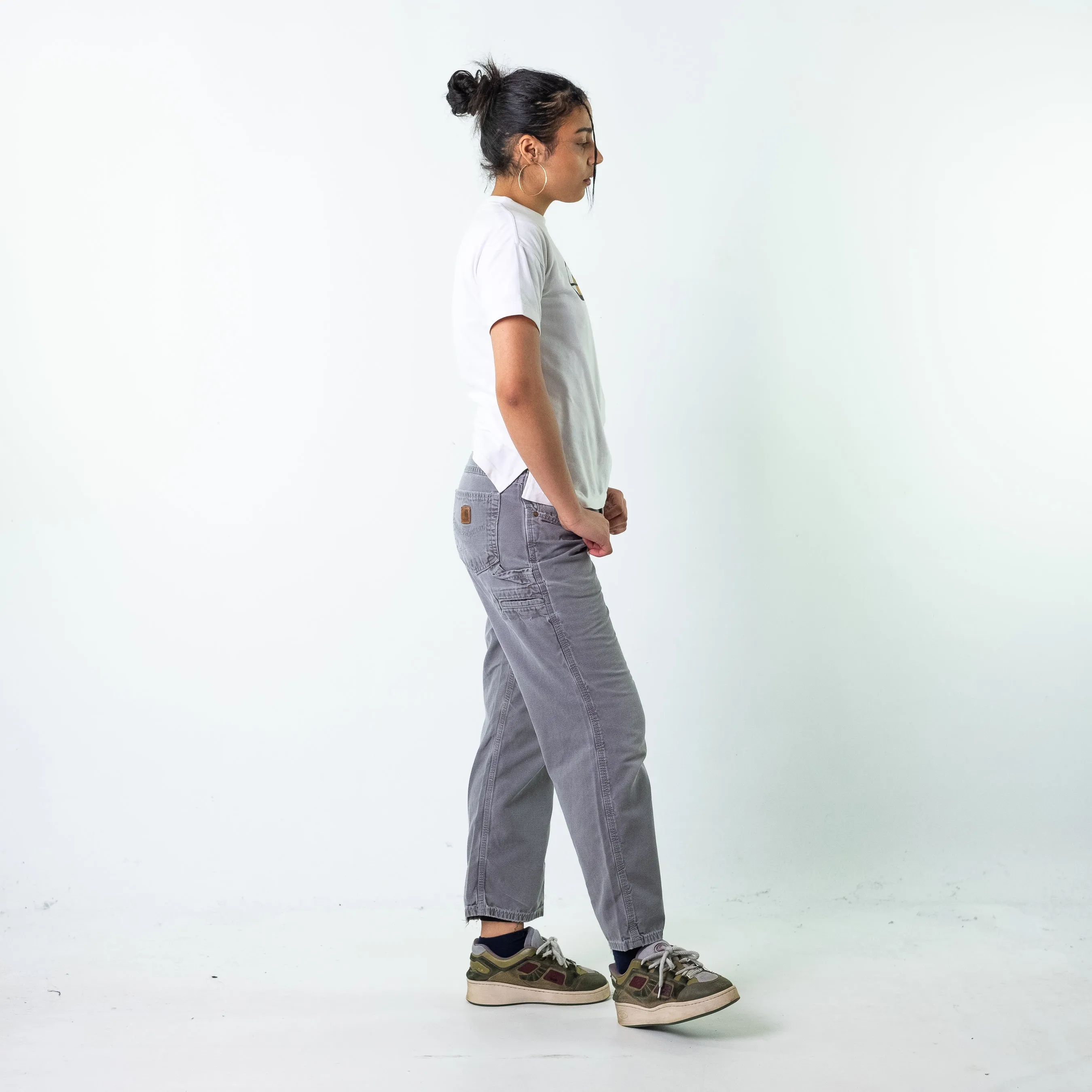 Light Grey 90s Carhartt  Cargo Skater Trousers Pants Jeans (32x30)