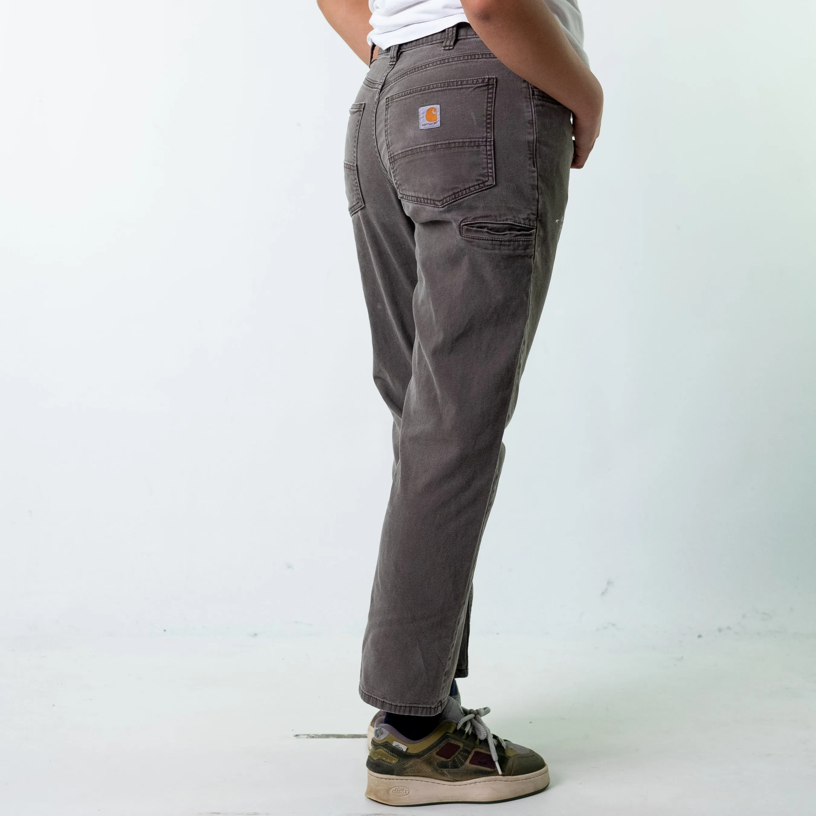 Light Grey 90s Carhartt  Cargo Skater Trousers Pants Jeans (32x32)