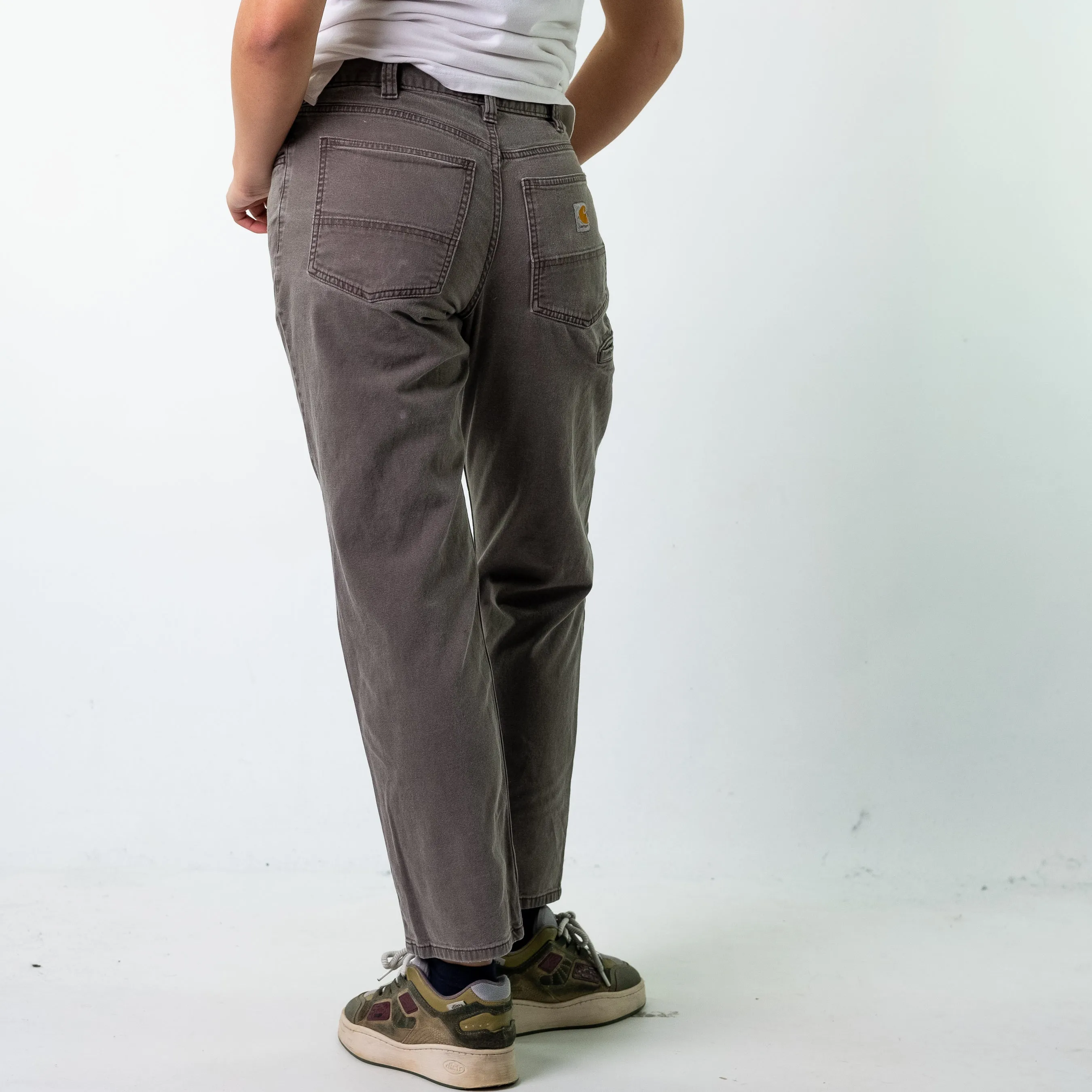 Light Grey 90s Carhartt  Cargo Skater Trousers Pants Jeans (32x32)