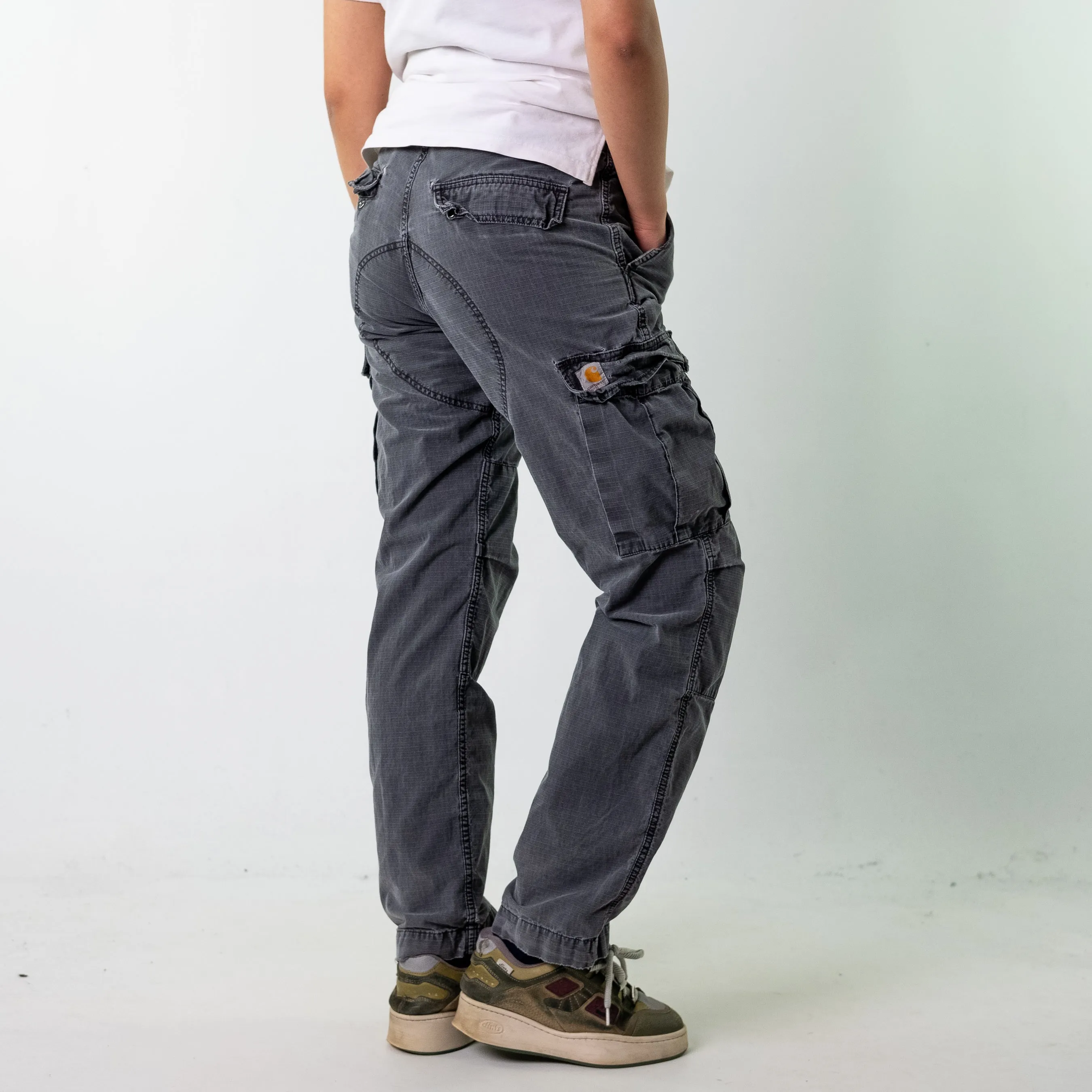 Light Grey 90s Carhartt  Cargo Skater Trousers Pants Jeans (32x34)