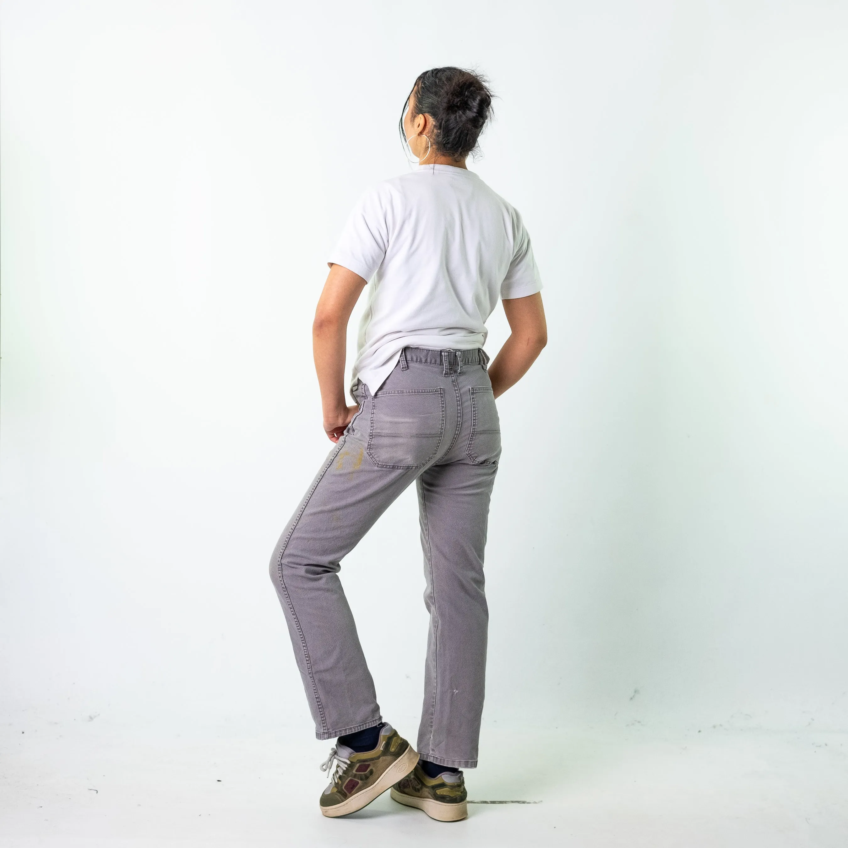 Light Grey 90s Dickies  Cargo Skater Trousers Pants Jeans (32x32)