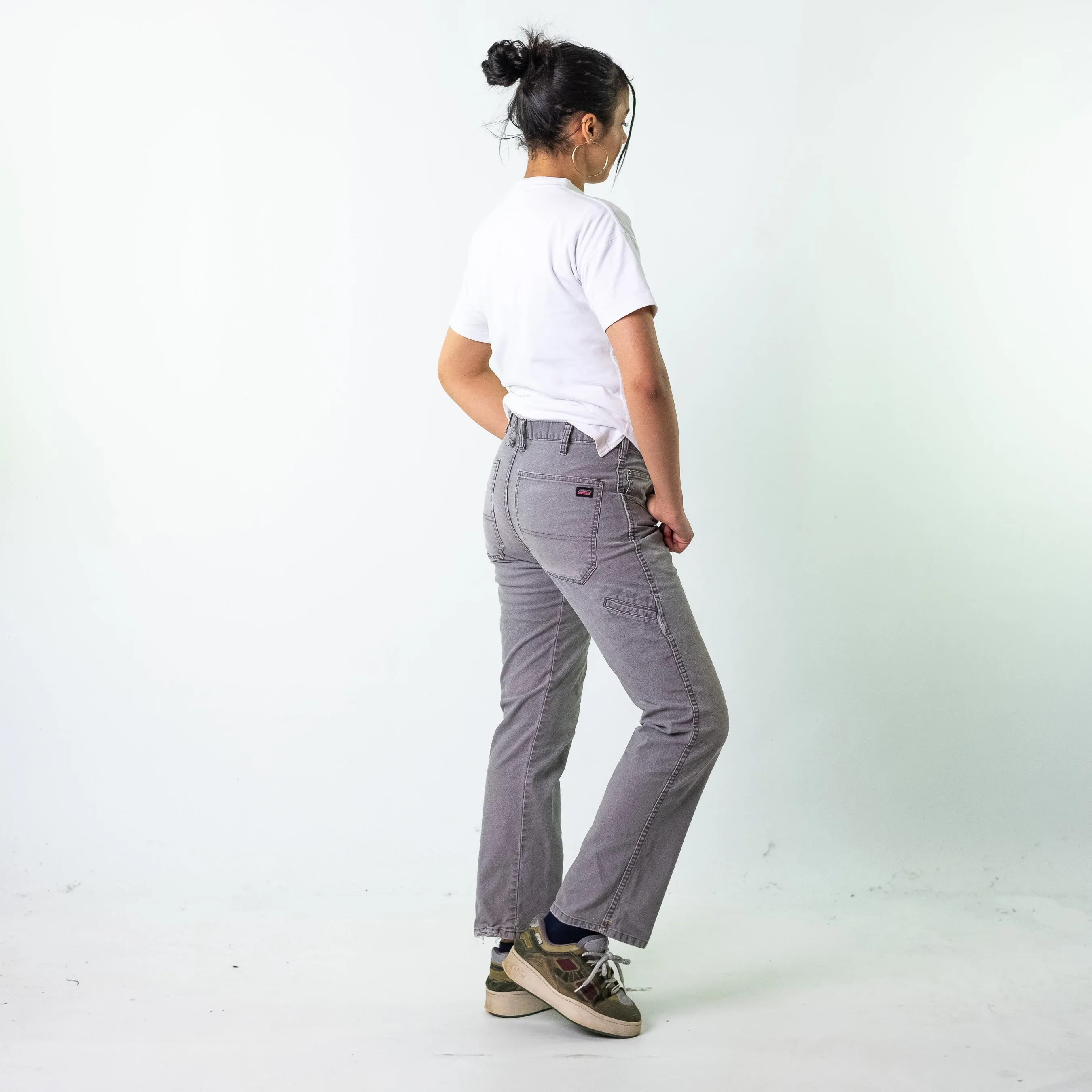 Light Grey 90s Dickies  Cargo Skater Trousers Pants Jeans (32x32)