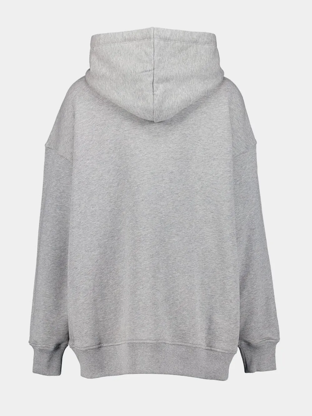 Light Grey V Gold-Detail Hoodie