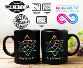 Lightworker Merkaba Sacred Geometry Abstract Black Mugs