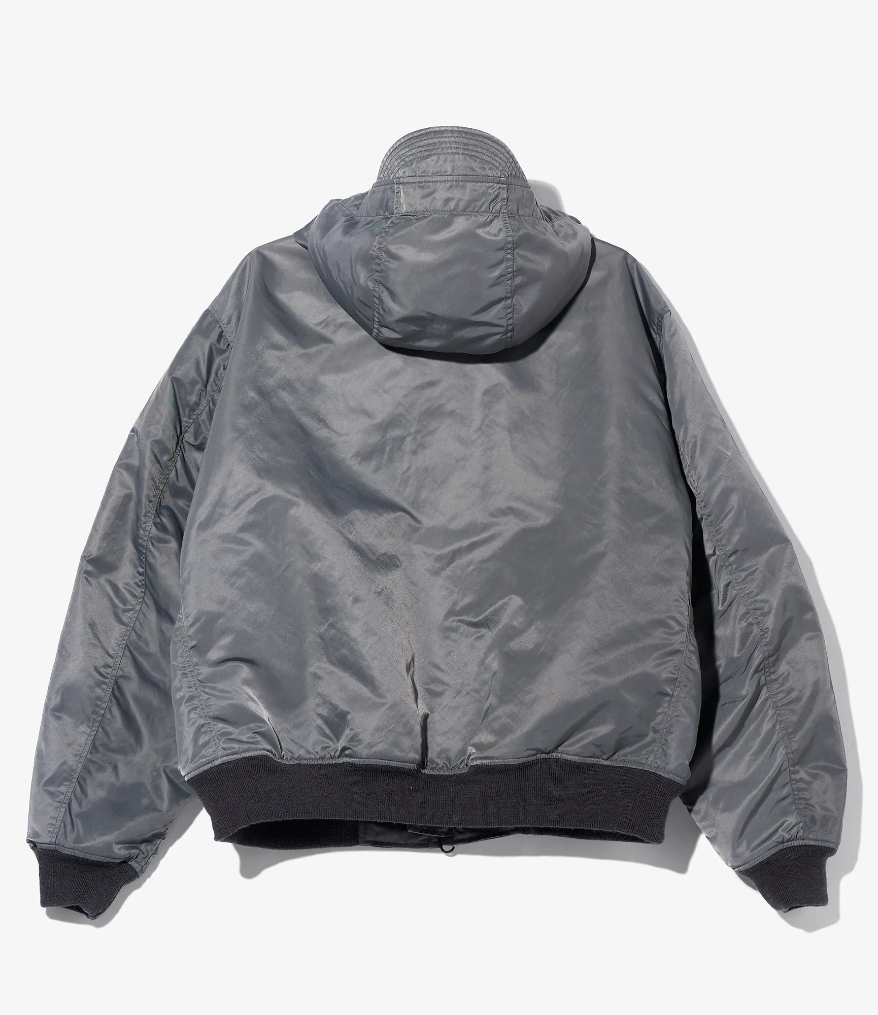 LL Jacket –Gunmetal Nylon Flight Satin