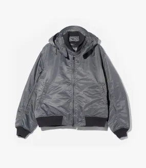 LL Jacket –Gunmetal Nylon Flight Satin