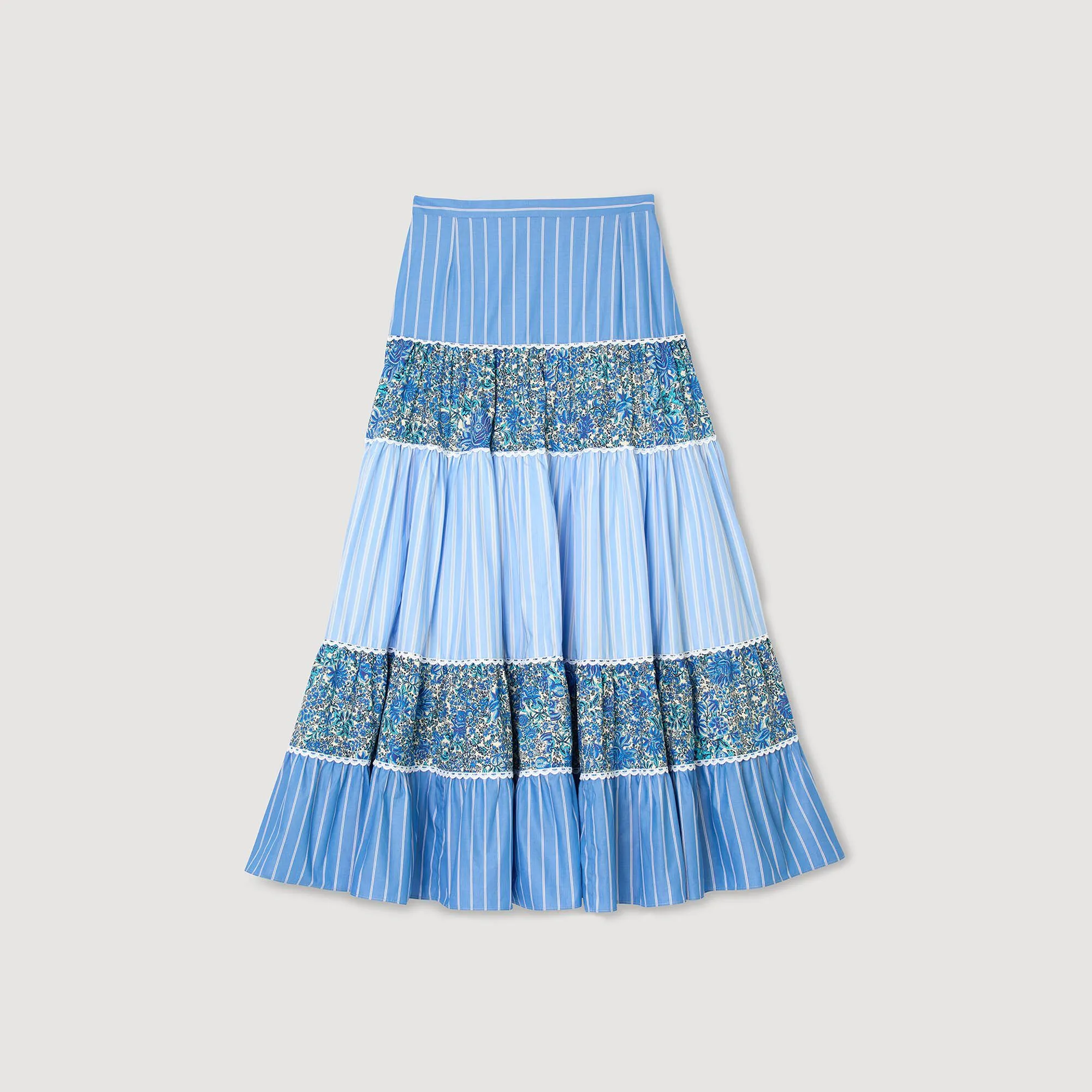 Long patchwork skirt