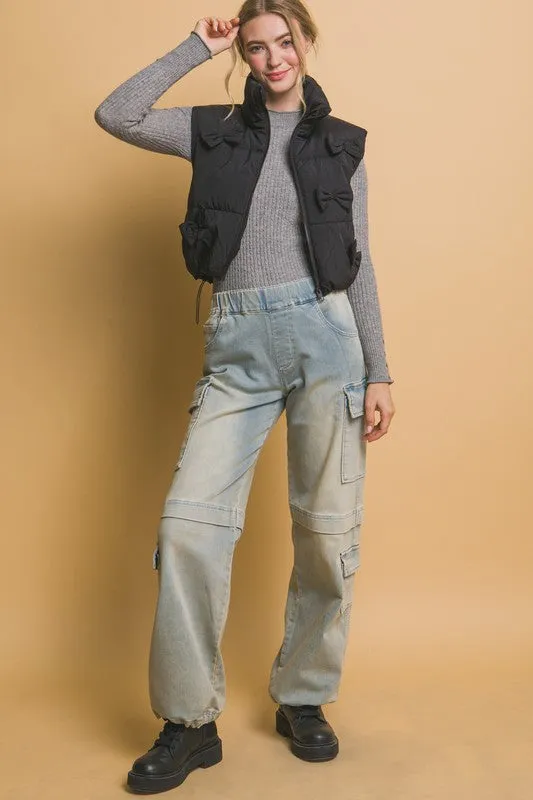 Lulu Bow Puffer Vest