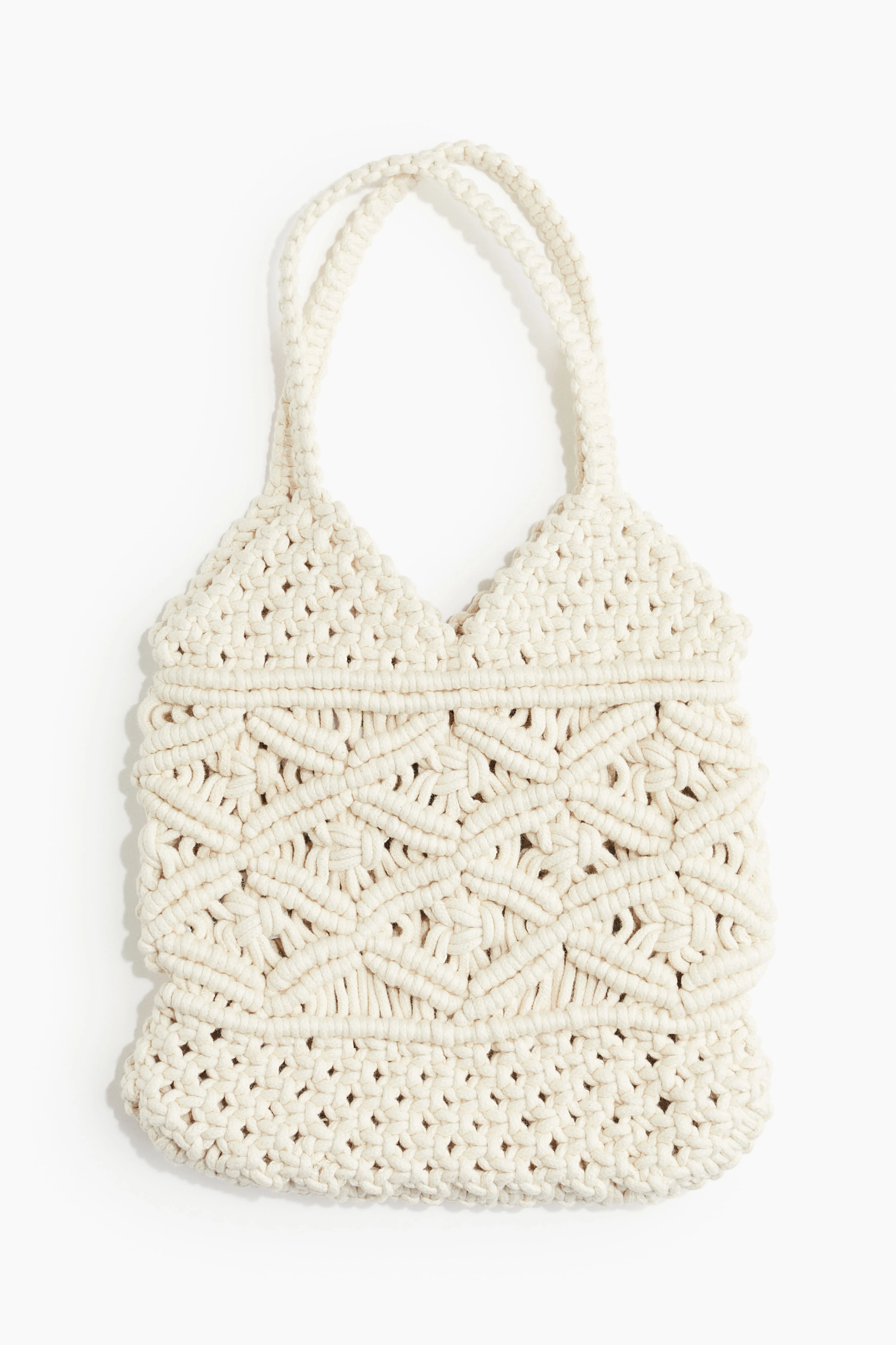 Macramé tote bag - Cream - Ladies | H&M GB