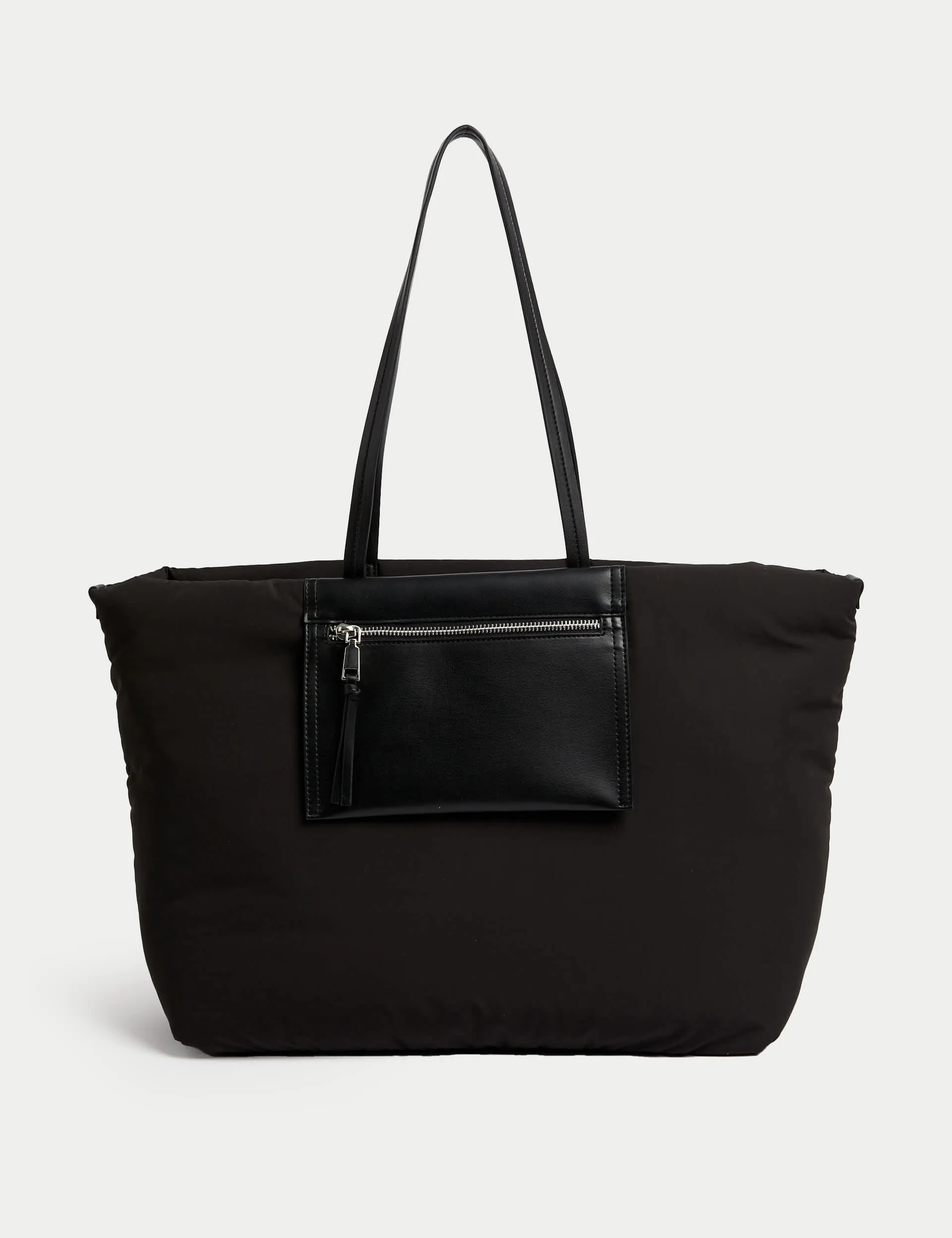 M&S Women's Nylon Tote Bag - Black, Black