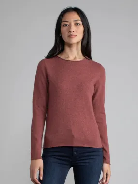 Margaret O'Leary Cashmere Crew Sweater in Cinnamon 