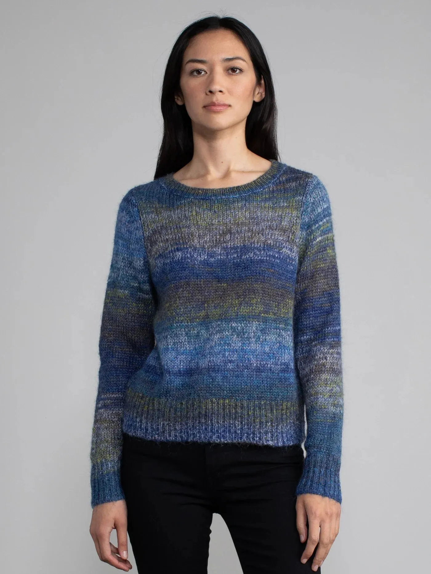 Margaret O'Leary MARINA Crew Neck Sweater in Glacier 