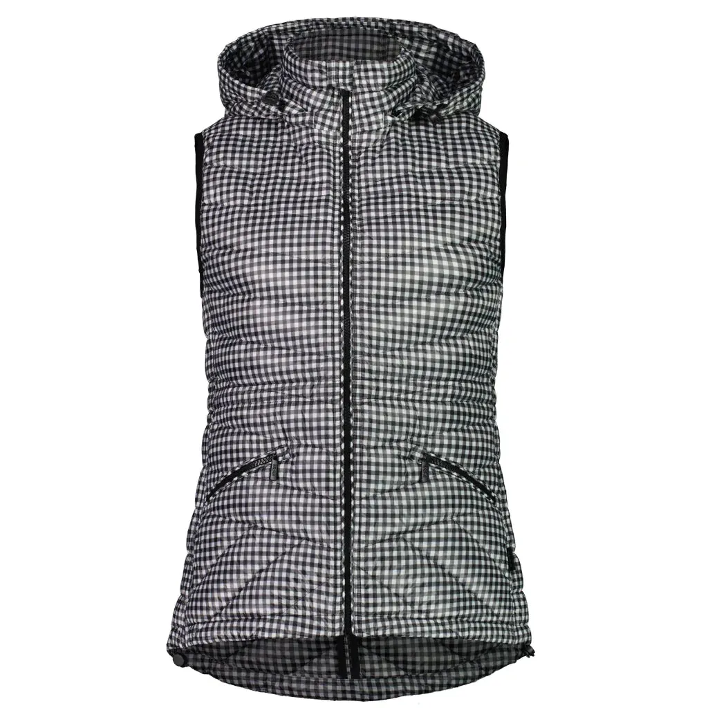 Mary-Claire - Women's Packable Down Vest - Gingham