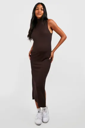 Maternity Turtleneck Midi Dress