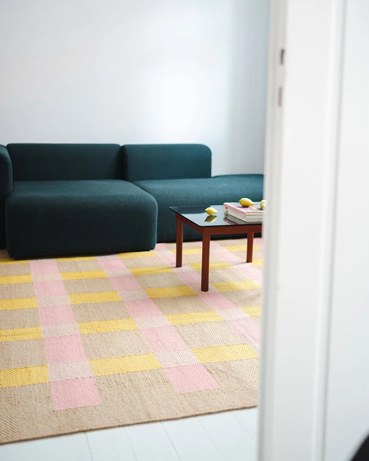 Matias Moellenbach Jute Rug Pink/Yellow