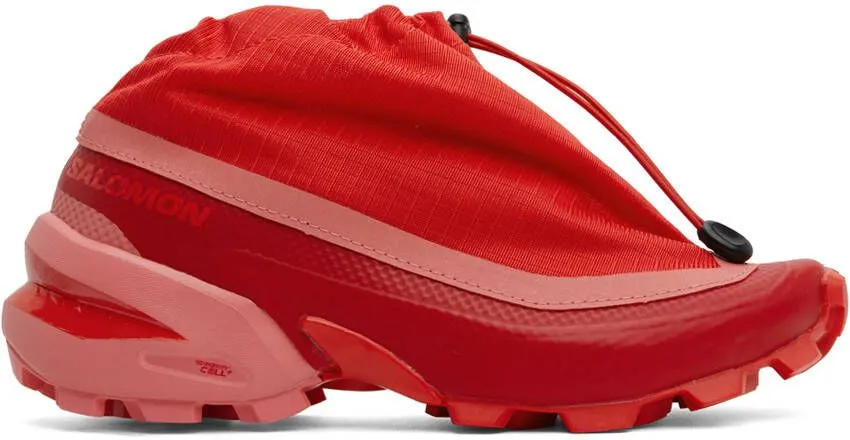 MM6 Maison Margiela Red & Pink Salomon Edition Cross Low Sneakers