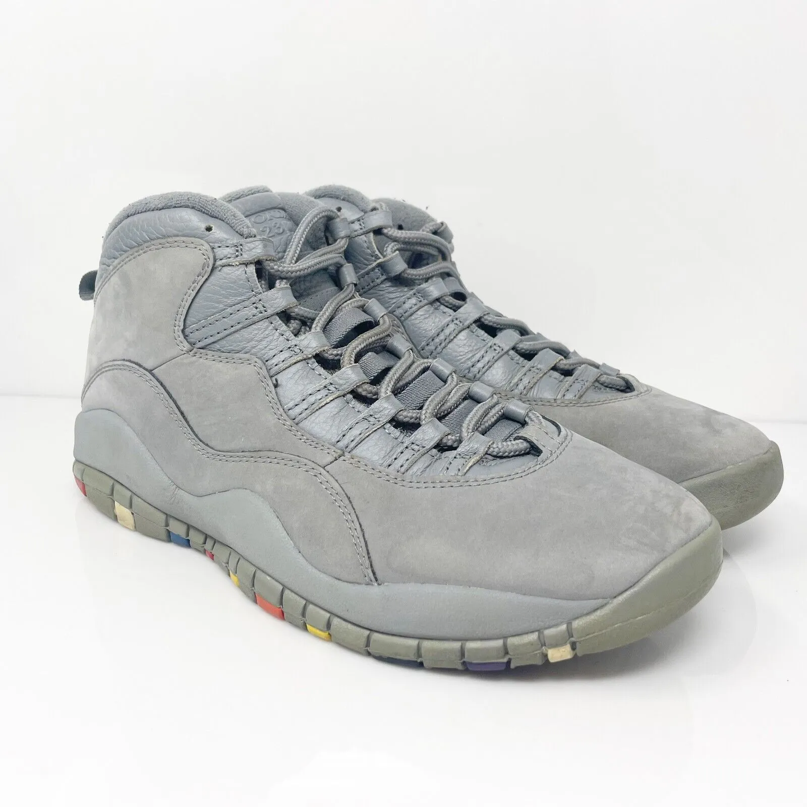 Nike Mens Air Jordan 10 310805-022 Gray Basketball Shoes Sneakers Size 10