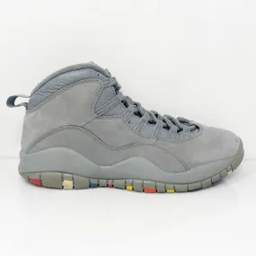 Nike Mens Air Jordan 10 310805-022 Gray Basketball Shoes Sneakers Size 10