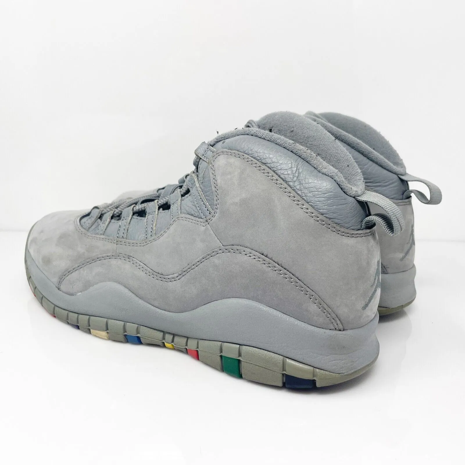 Nike Mens Air Jordan 10 310805-022 Gray Basketball Shoes Sneakers Size 10