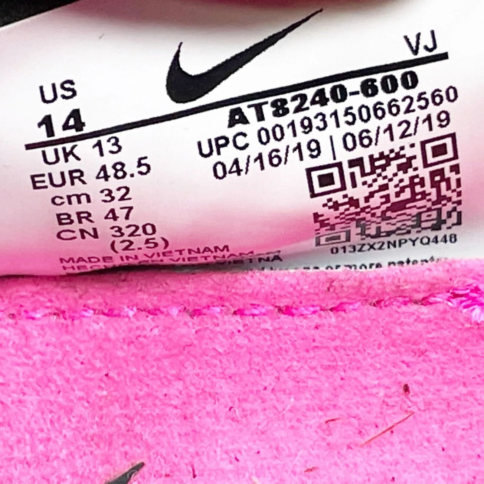 Nike Mens Zoom Fly 3 AT8240-600 Pink Running Shoes Sneakers Size 14