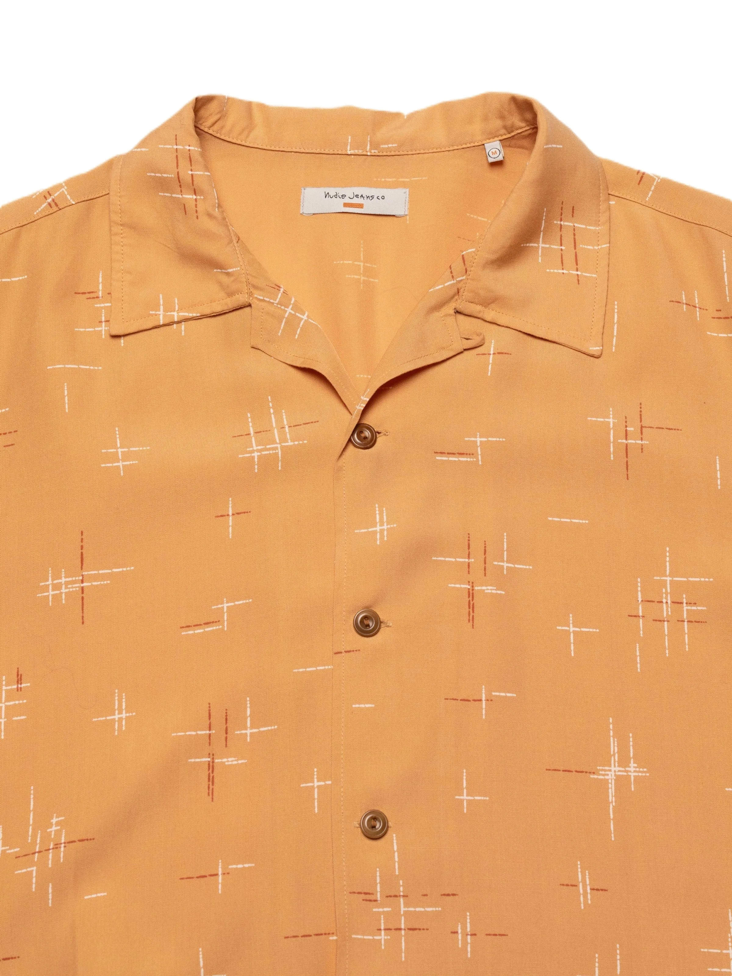 Nudie Jeans Arvid 50s Hawaii SS Shirt Ochre