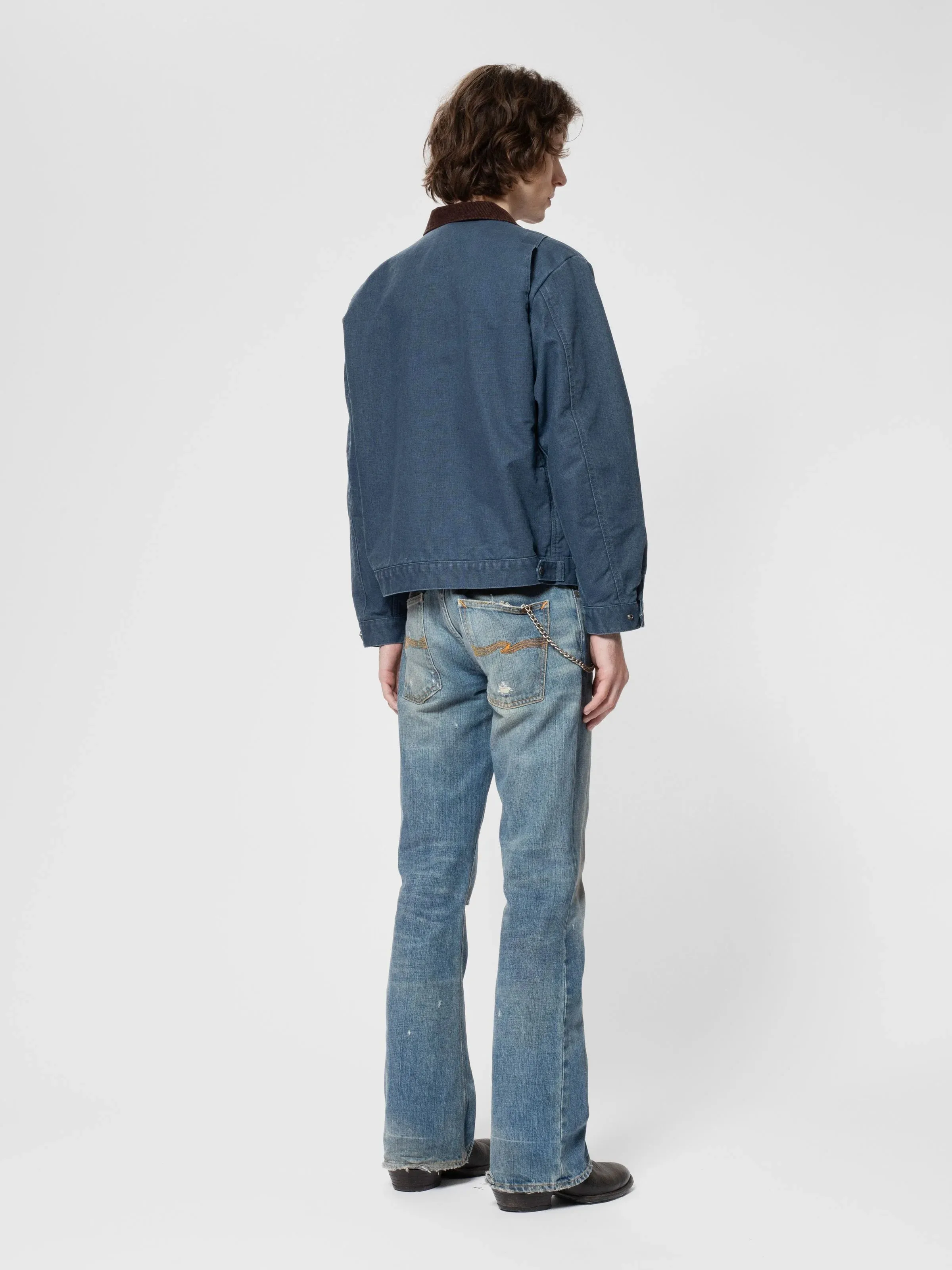 Nudie Jeans Blake Zip Jacket Canvas Blue