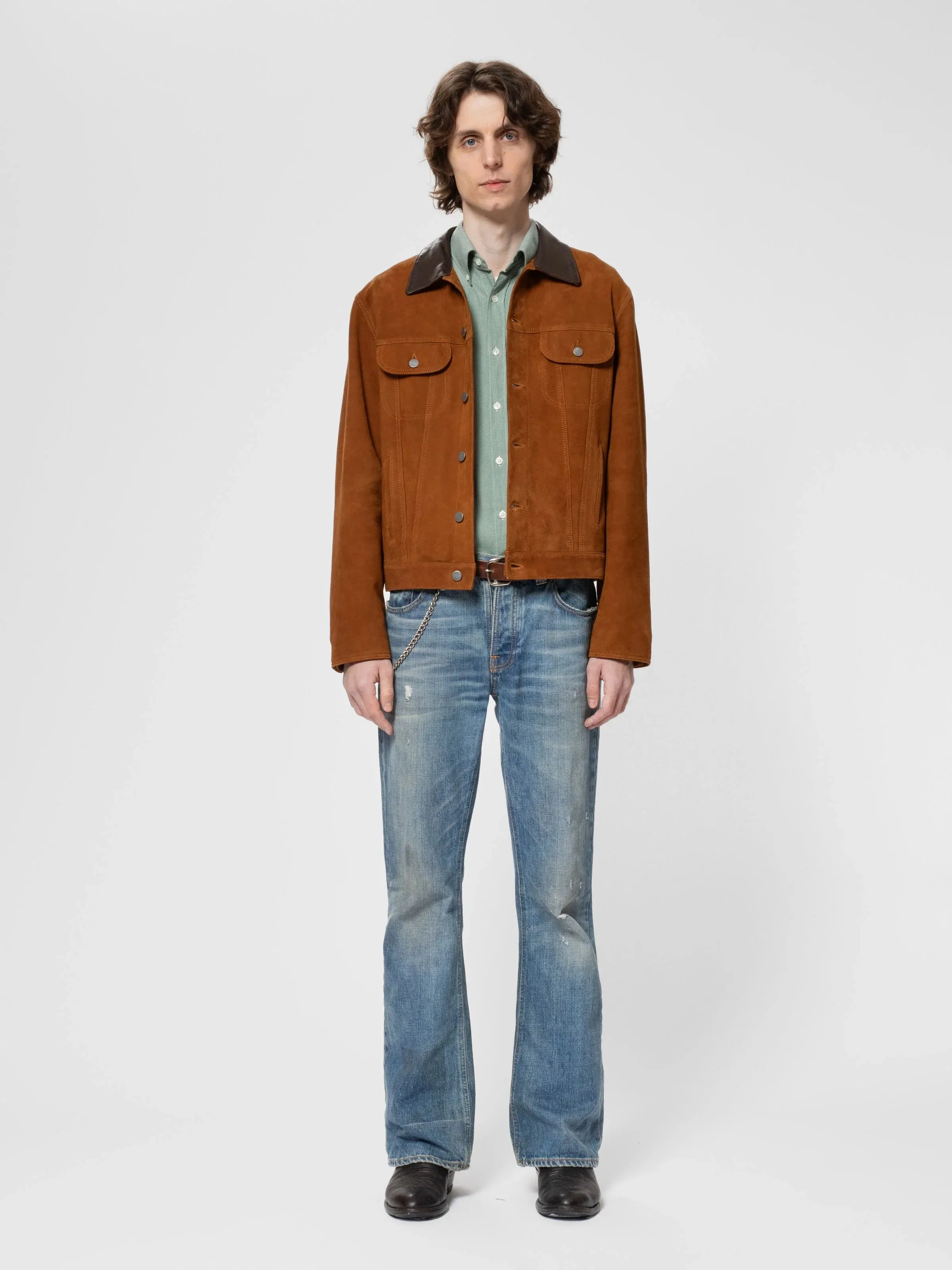 Nudie Jeans Danny Suede Jacket Tobacco