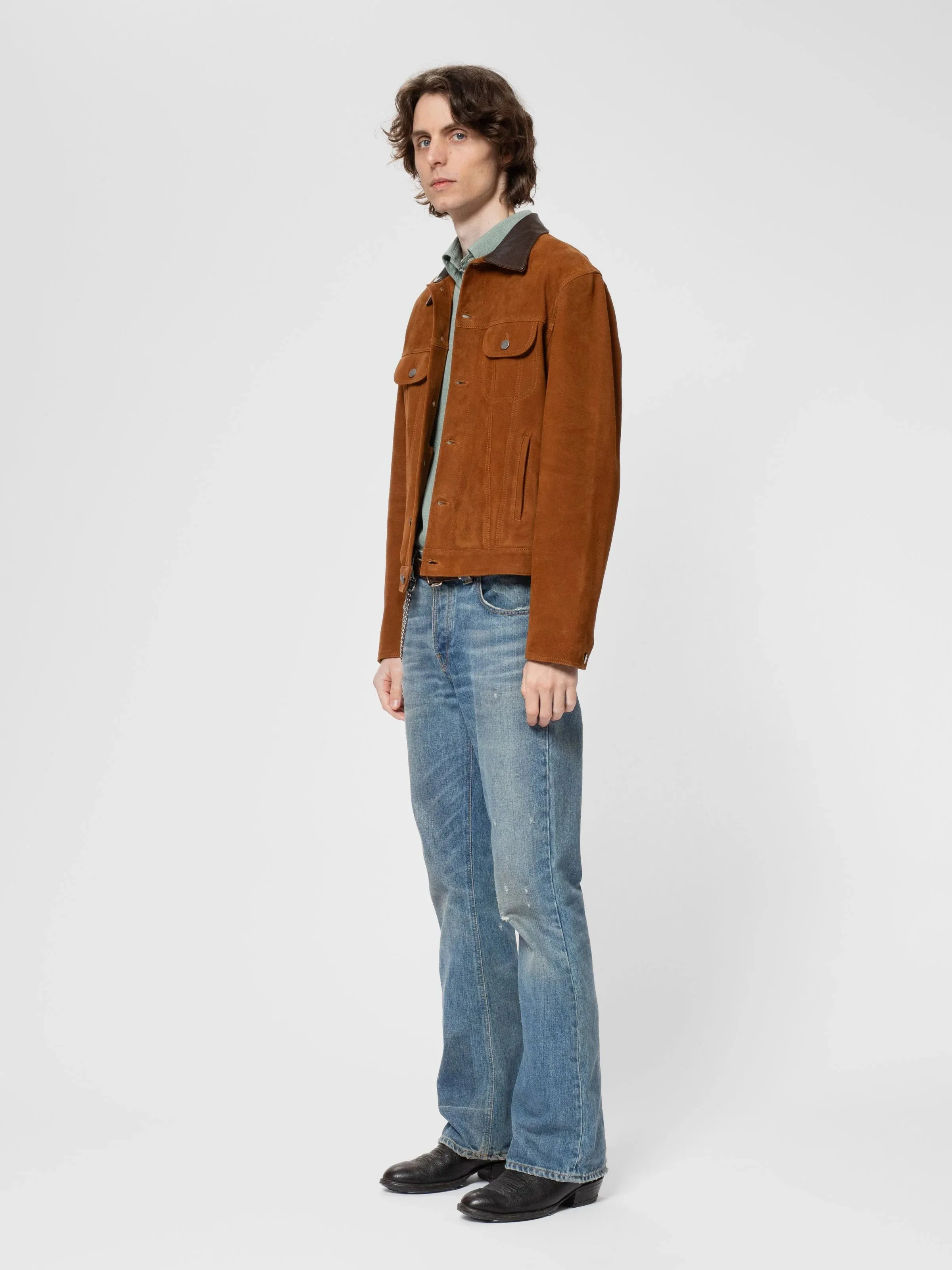 Nudie Jeans Danny Suede Jacket Tobacco