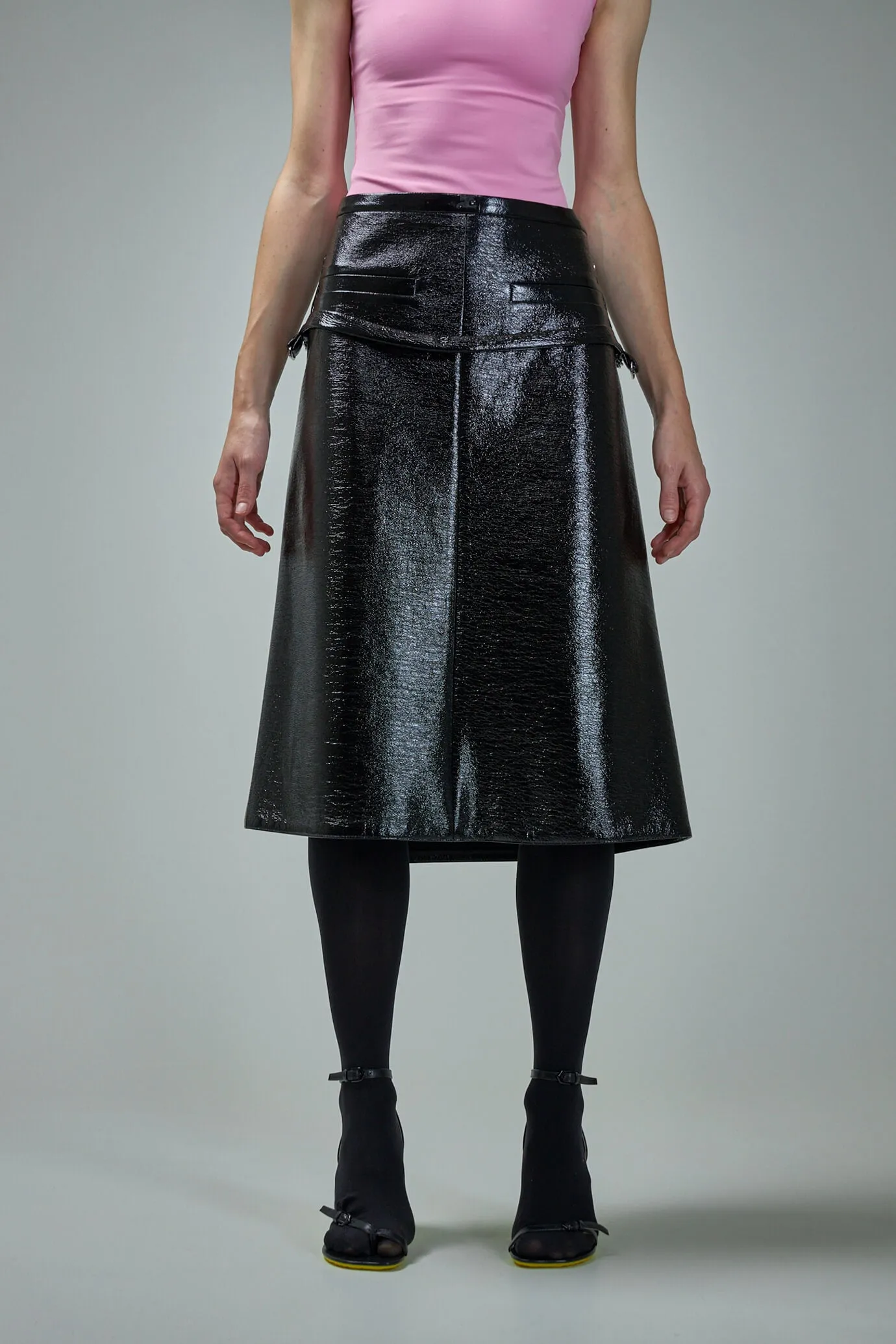 One Strap Vinyl Skirt