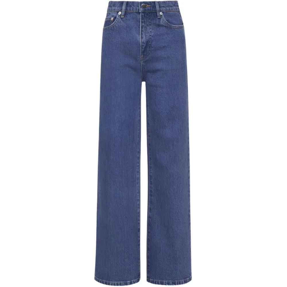 Organic Stretch Wide Leg Jeans - Womens