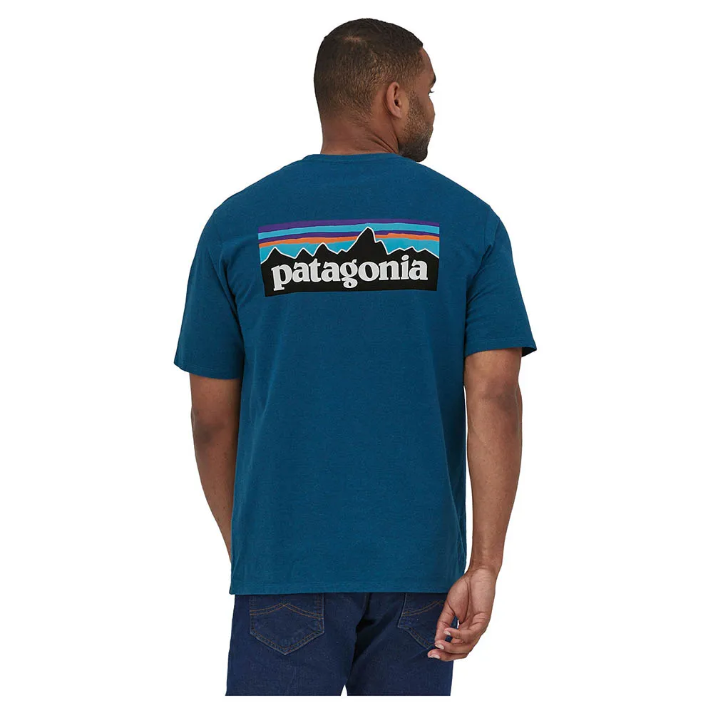 Patagonia Men's P-6 Logo Responsibili-Tee - Wavy Blue