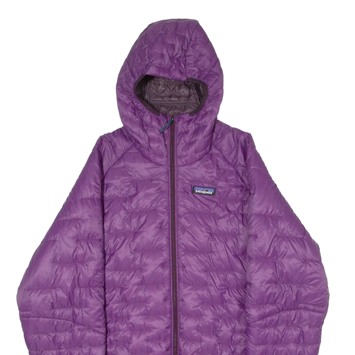 PATAGONIA Womens Quilted Jacket Purple Nylon Hooded XL