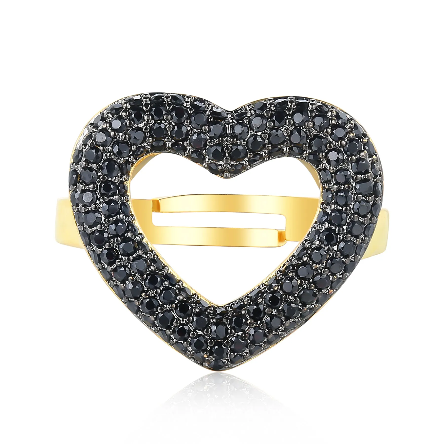 Patricia Ring with Black Stones