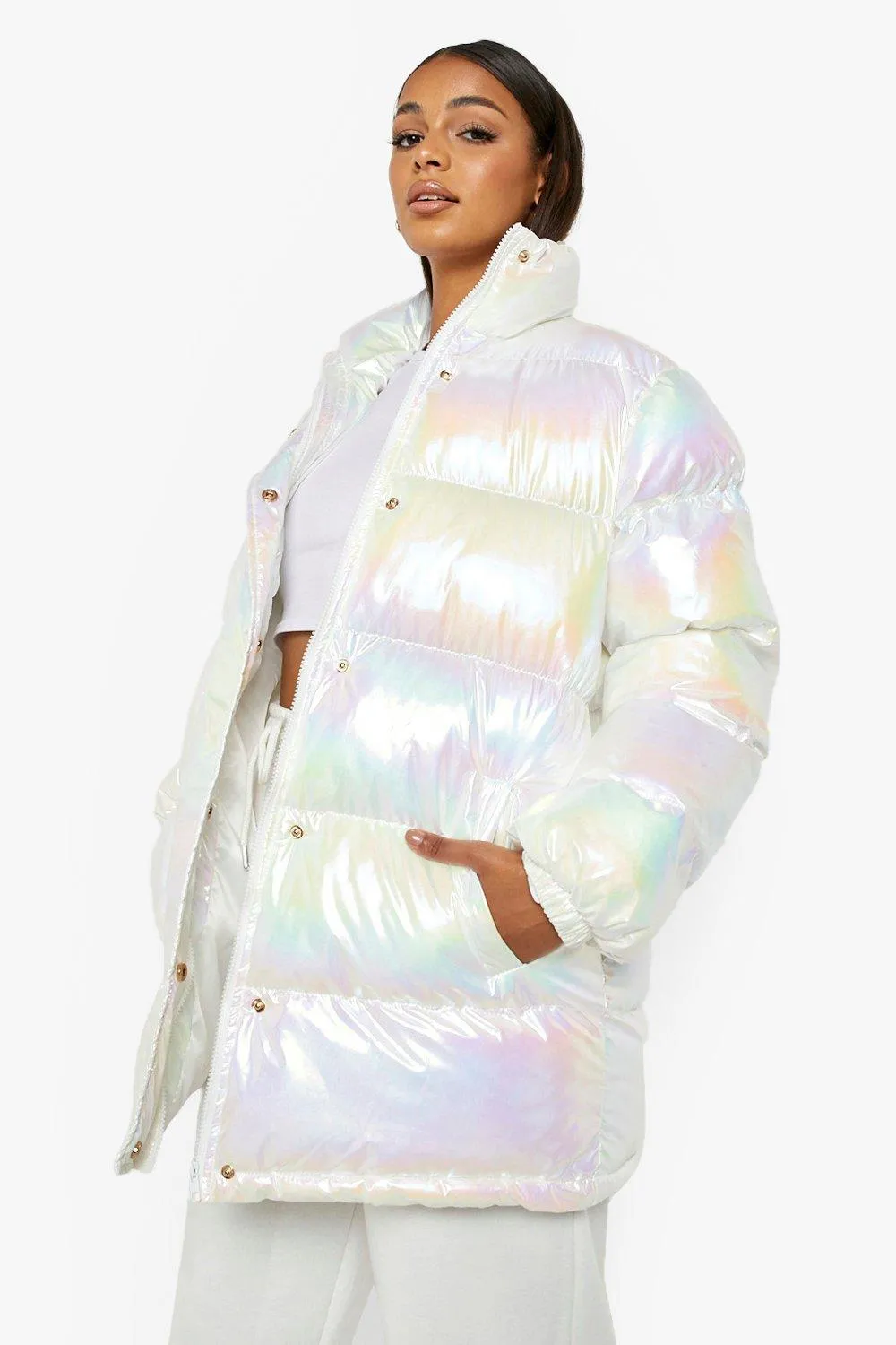 Pearlescent Puffer Jacket