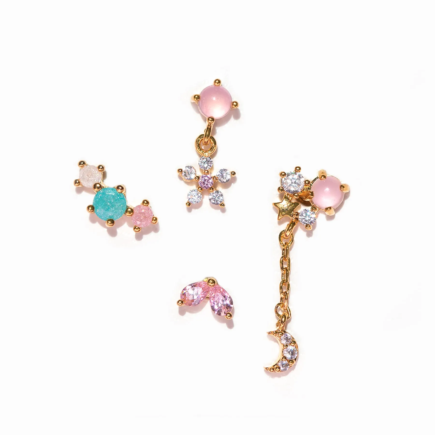 Pink Paradise Earring Set