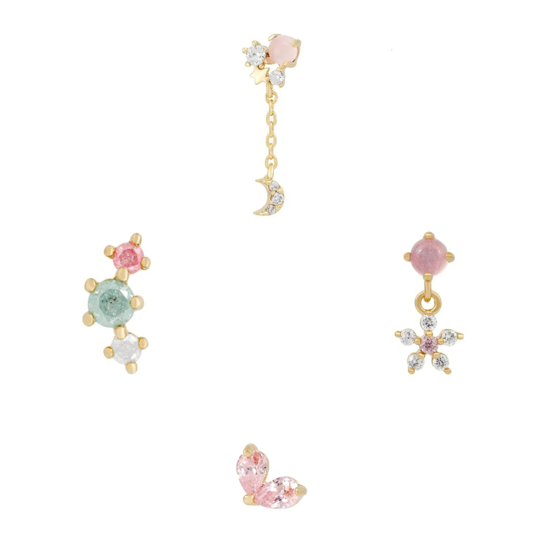 Pink Paradise Earring Set