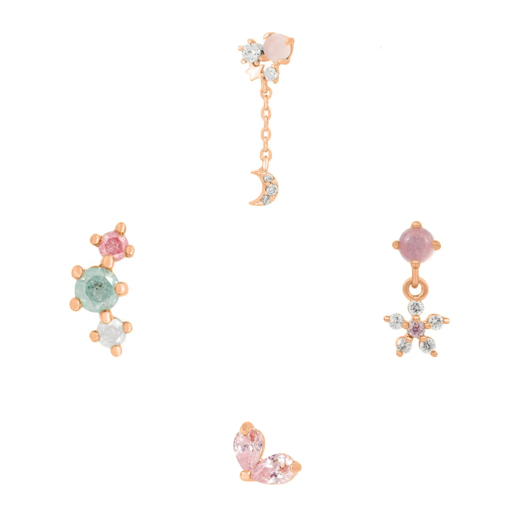 Pink Paradise Earring Set