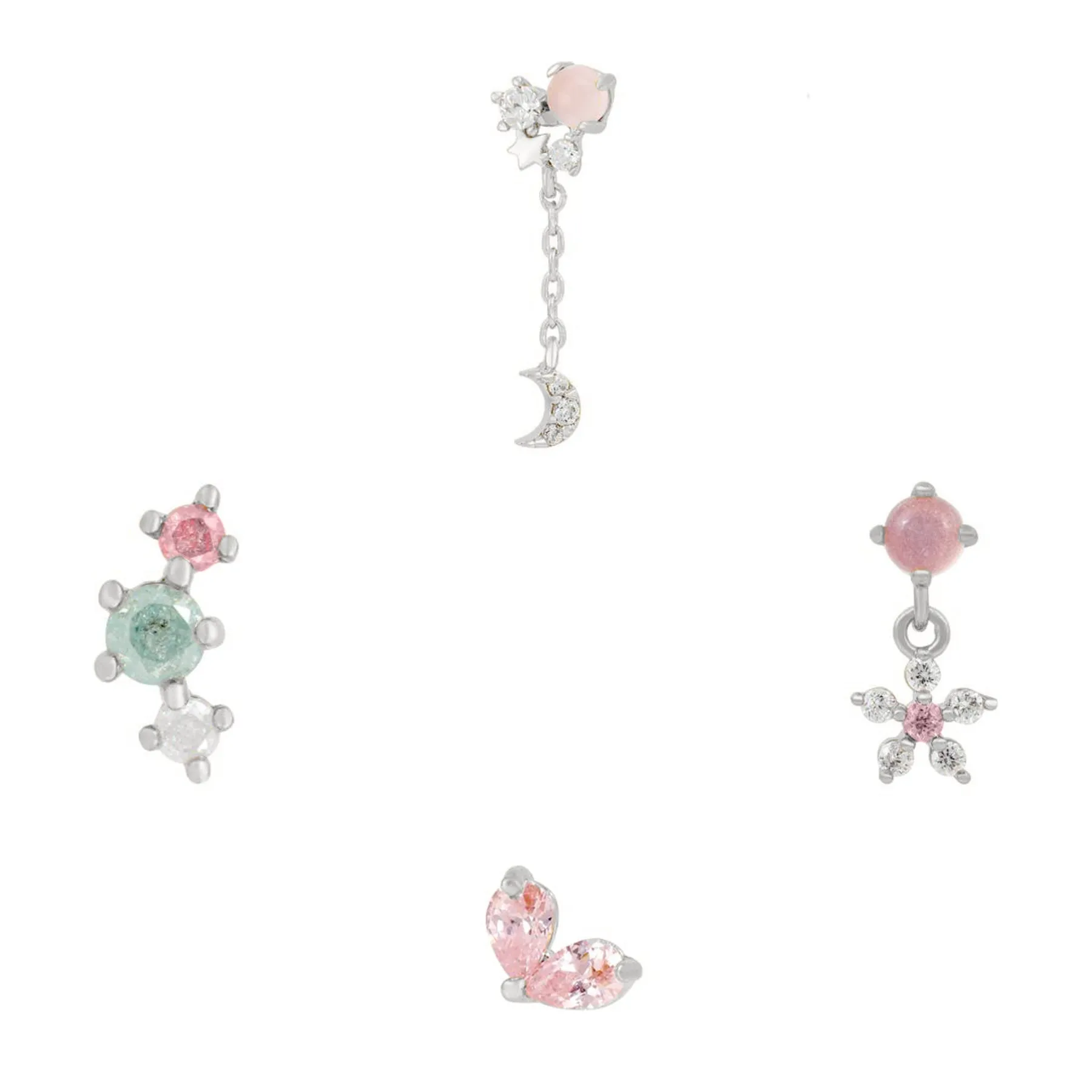 Pink Paradise Earring Set