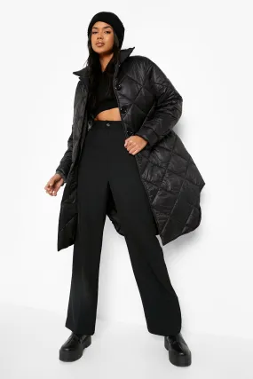 Quilted Matte Longline Puffer Jacket