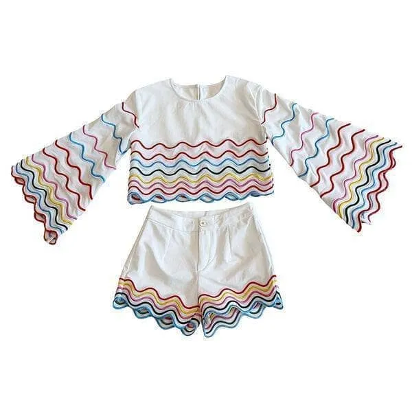 Rainbow Wave Short Set