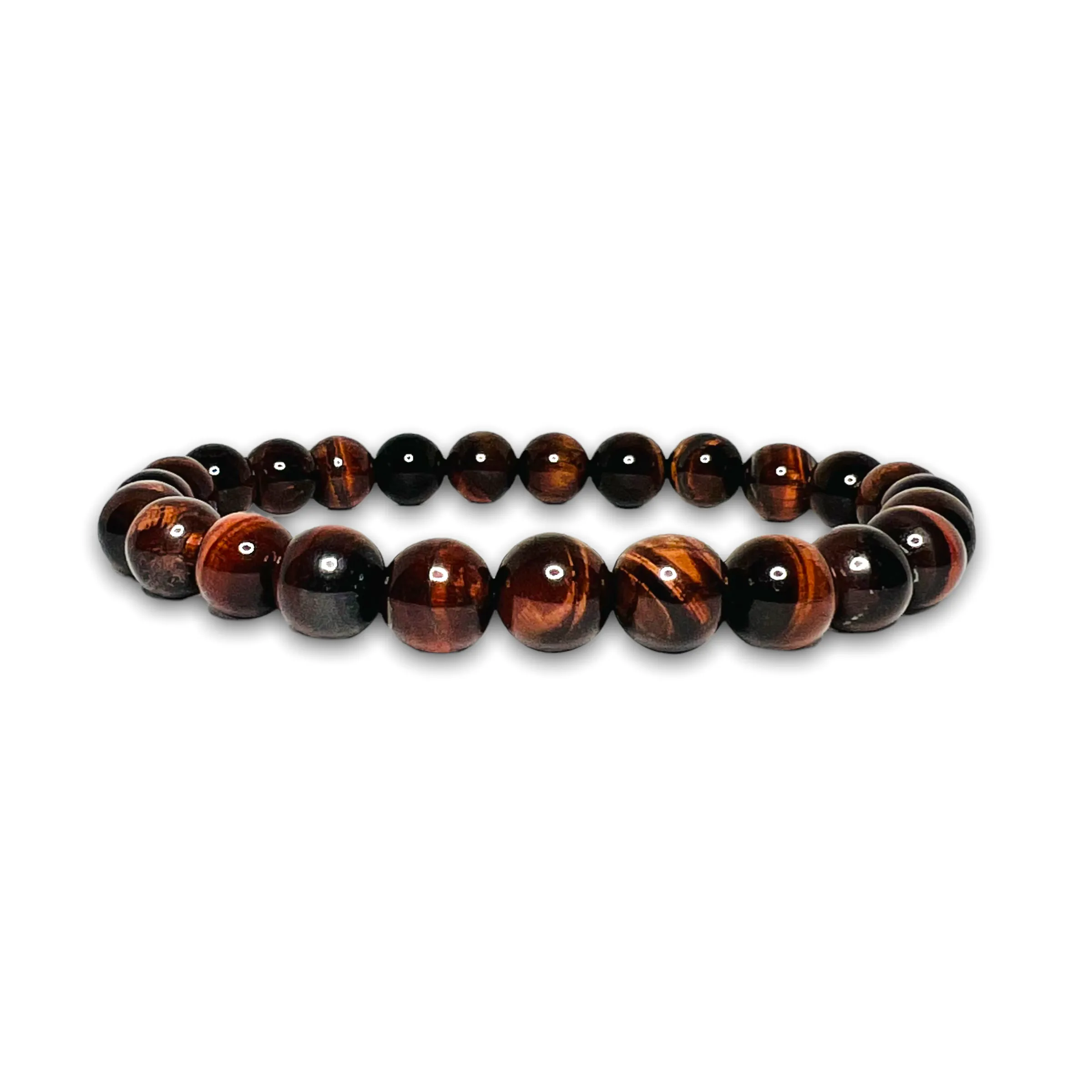 Red Tigers Eye 8mm Stone Bracelet