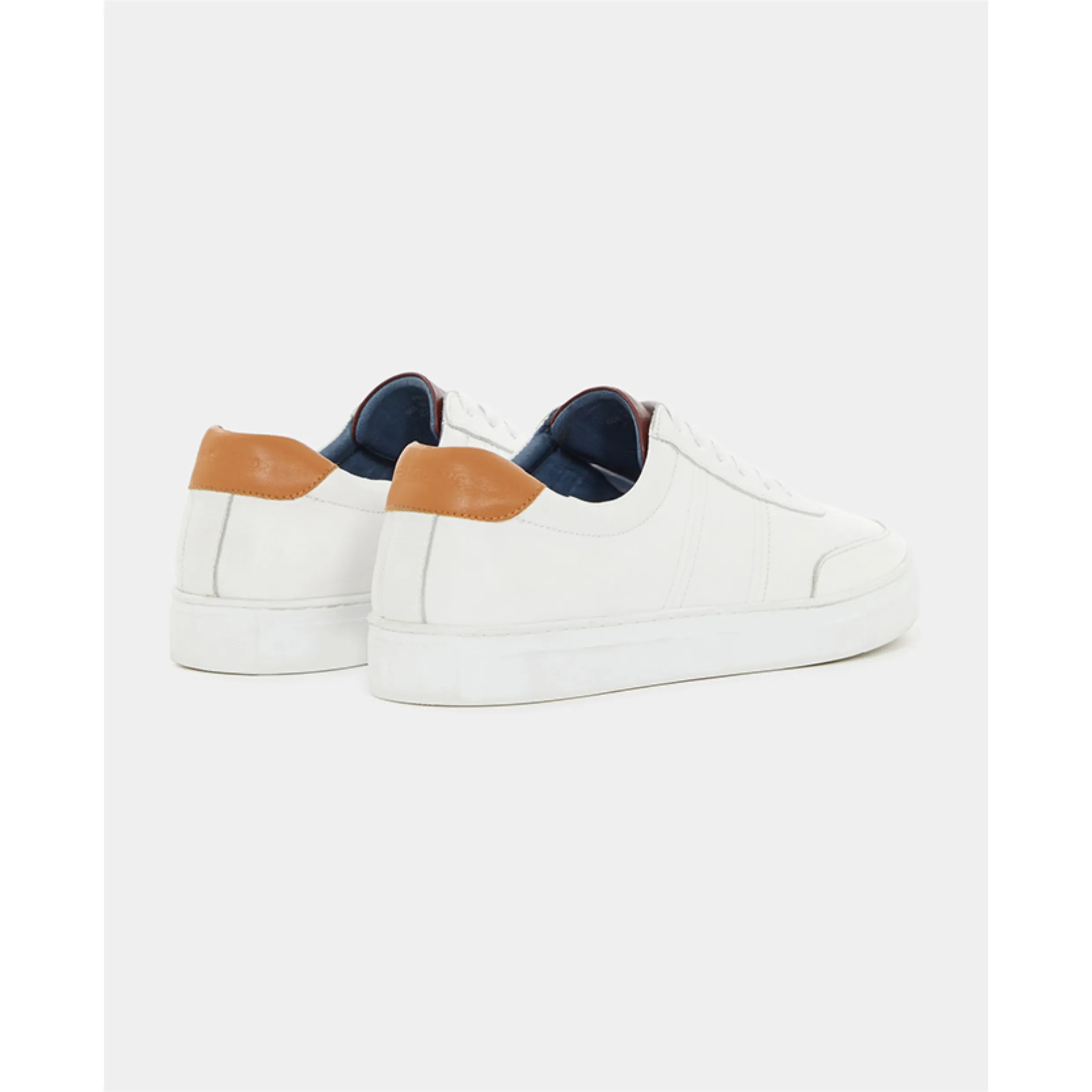 Remus Leather Casual Trainers Dion 02196 White