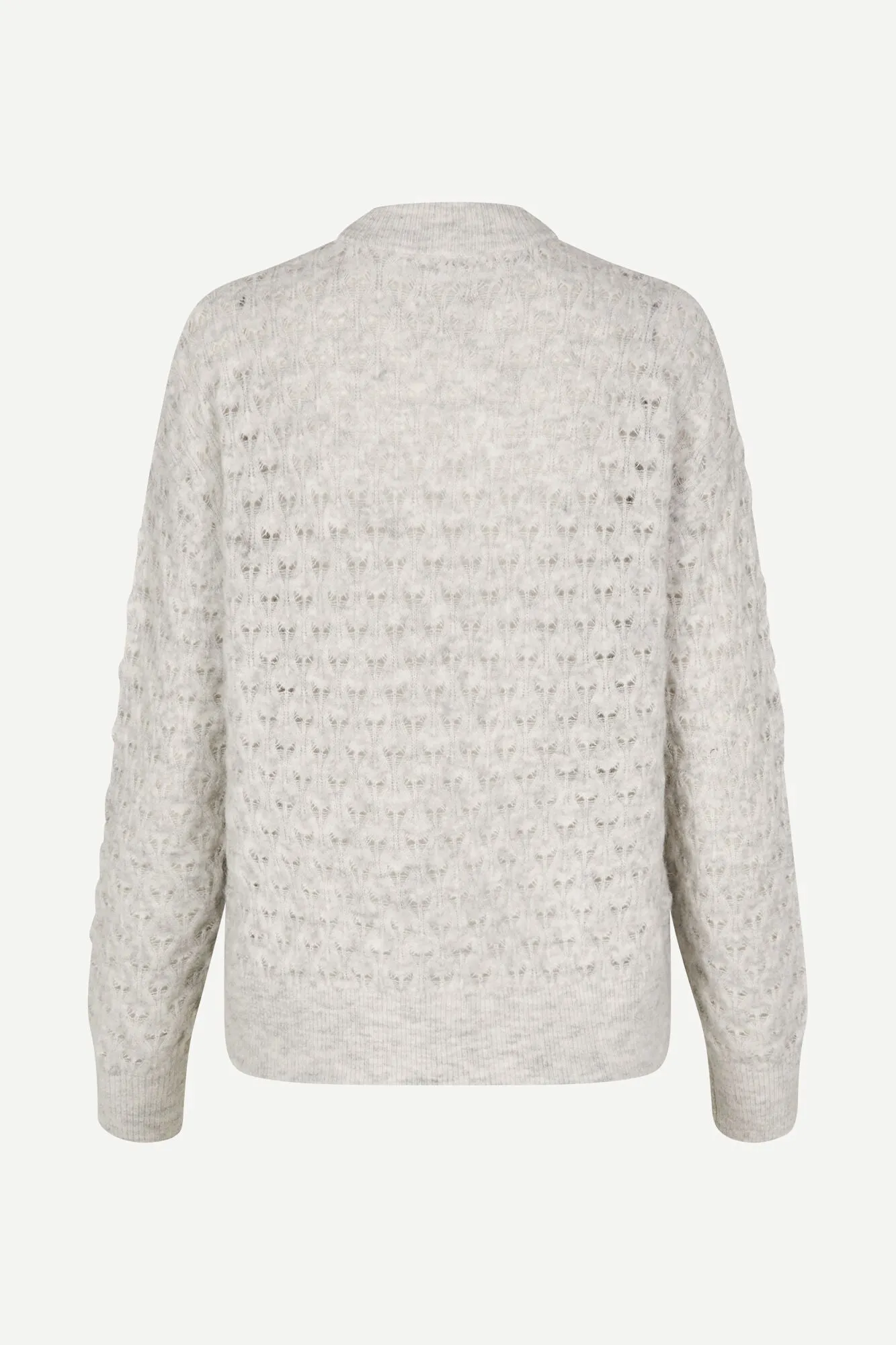 Sacs of Ashbourne   Samsoe Samsoe Saanour Pointelle Sweater White Melange